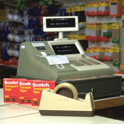 Scotch Heavy Duty Desktop Dispenser, 10.6" x 6.1", 3" Core, Beige (C25)