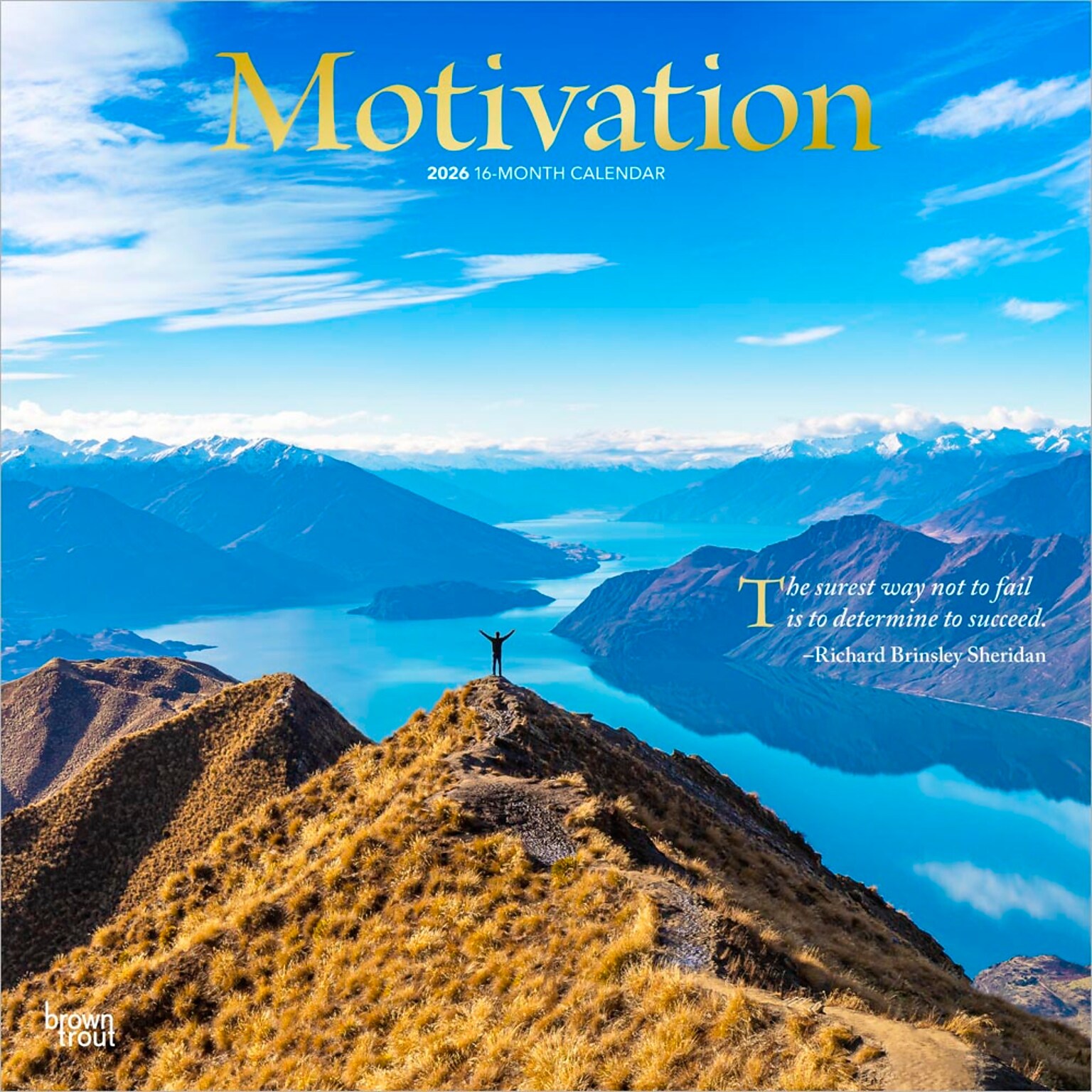2026 BrownTrout Motivation 12 x 12 Monthly Wall Calendar (9798330704712)