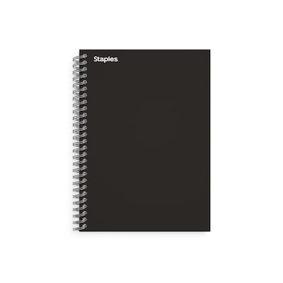 Staples Premium 1-Subject Notebook, 4.38 x 7, College Ruled, 80 Sheets, Black (TR58347M)