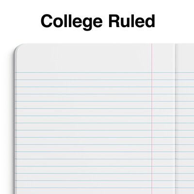 Staples Premium Composition Notebook, 7.5" x 9.75", College Ruled, 100 Sheets, Blue (ST58343)