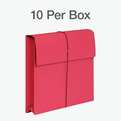 Pendaflex Expanding Wallet with Elastic Closure, Letter, Red, 10/Box (1006974)
