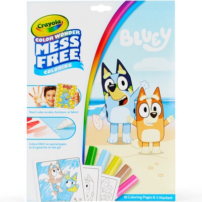 Crayola Color Wonder: Bluey Coloring Book, 18 Pages, 2 Sets/Bundle (BIN752805-2)