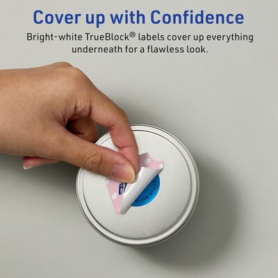 Avery TrueBlock Decorative Edge Multipurpose Labels, 1-5/8" x 1-5/8", White, 2000/Box (94110)