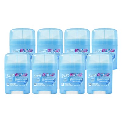 Secret Outlast Invisible Solid Antiperspirant, 0.5 oz Stick, 8 Sticks/Bag, 18 Bags/Carton