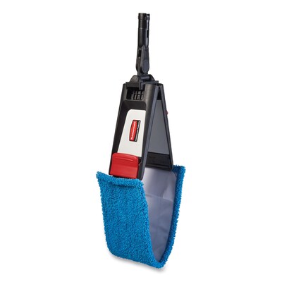 Rubbermaid Adaptable Flat Mop Pad, Microfiber, 19.5" x 5.5", Blue (RCP2132427)