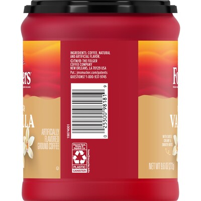 Folgers French Vanilla Ground Coffee, 9.6 oz. (2550098181)