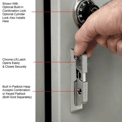 Global Industrial Paramount 2-Tier 6-Door Locker, 36"W x 18"D x 78"H, Gray (652179GY)