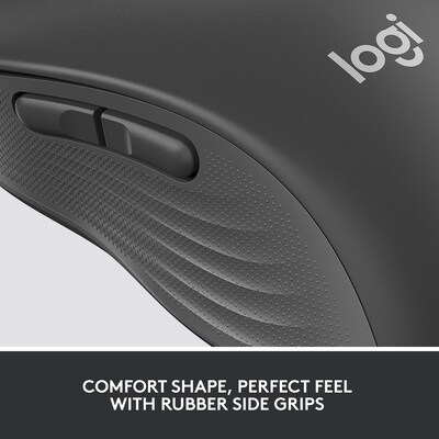Logitech Signature M650 L for Business Wireless Ergonomic Optical Mouse, Graphite (910-006346)