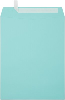 JAM Paper Self Seal Catalog Envelope, 10 x 13, Aqua Blue, 50/Pack (31287539i)
