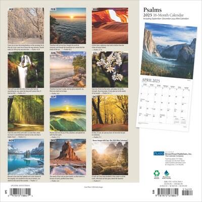2025 Plato Psalms 12 x 24 Monthly Square Wall Calendar (9781975478841)