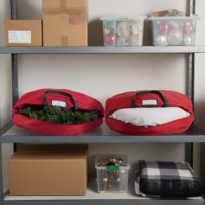Tiny Tim Totes 30" Wreath Storage Bag, Red (83-DT5533)