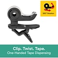 Scotch Clip & Twist Desktop Tape Dispenser, Gray (C19CLIP)