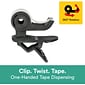 Scotch Clip & Twist Desktop Tape Dispenser, Gray (C19CLIP)