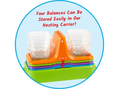hand2mind Nestable Bucket Balances, 4/Set (93403)