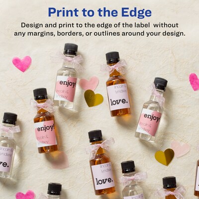 Avery Print-to-the-Edge Laser/Inkjet Square Labels, 2" x 2", White, 300 Labels/Pack (22806)