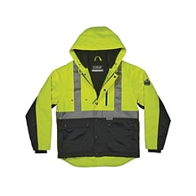 GloWear 8275 Heavy-Duty High-Visibility Workwear Jacket, 3XL, Lime/Black (23977)