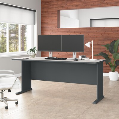 Bush Business Furniture Cubix 72W Desk, Slate/White Spectrum (WC84872)