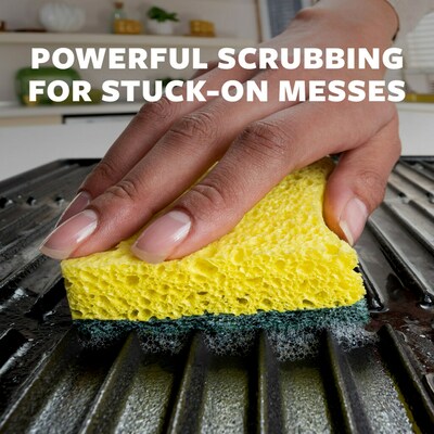Scotch-Brite Heavy Duty Scrub Sponges, Green/Yellow, 6/Pack (426)