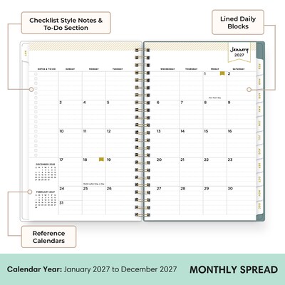 2027 Blue Sky Day Designer 5" x 8" Weekly & Monthly Planner (163812)