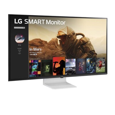 LG 42.5" 4K Ultra HD 60 Hz Smart Monitor, Silver (43SQ700S-W)