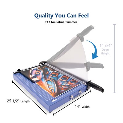 United Commercial 17" Guillotine Paper Trimmer, Blue (T17)