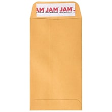JAM PAPER Self Seal #5.5 Coin Business Envelopes, 3 1/8 x 5 1/2, Brown Kraft Manila, 100/Pack (400