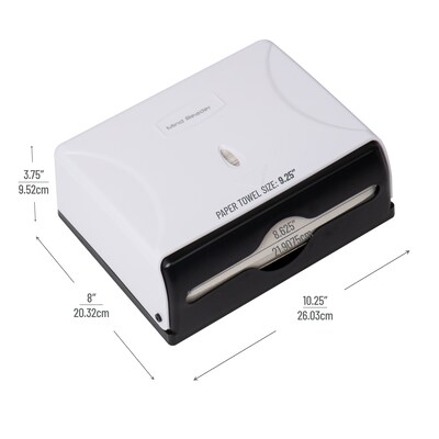 Mind Reader Folded Paper Towel Dispenser, White (PTWIDE-WHT)
