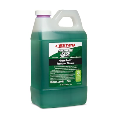 Betco Fastdraw 32 Green Earth Restroom Cleaner, Citrus Floral, 2 L Bottle, 4/Carton (5484700)