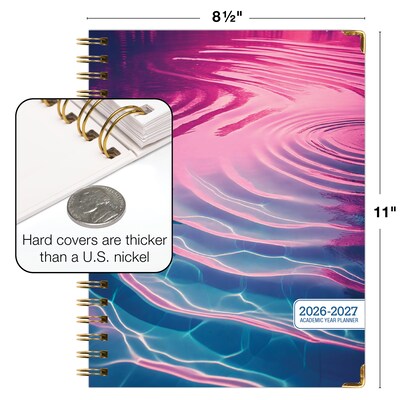 2026-2027 Excello Brands 8.5" x 11" Academic Weekly & Monthly Planner, Paperboard Cover, Summer Bliss (FSHN-AY26-8511-73)