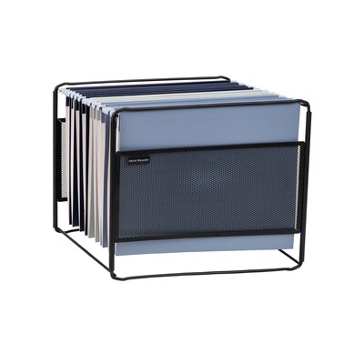 Mind Reader Metal Mesh Hanging Folder File Organizer, Black (BOXFILE-BLK)