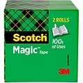 Scotch® Magic™ Invisible Tape Refill,3/4 x 72 yds., 2 Rolls/Pack (810-2P34-72)