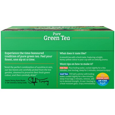 Twinings Pure Green Tea Bags, 50/Box (TNA82224)