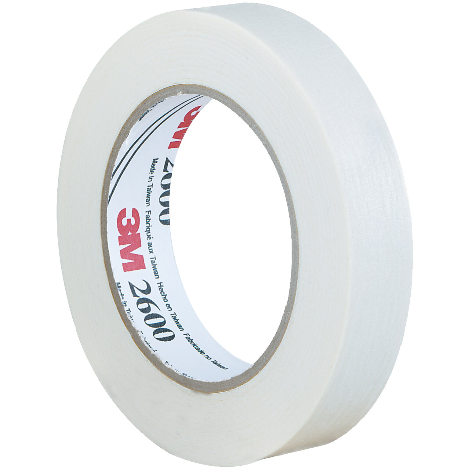 3M 2600 Masking Tape, 1 x 60 yds., Tan, 36/Carton (T935260)