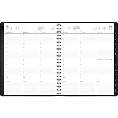 2026 AT-A-GLANCE Contemporary 8.25 x 11 Weekly & Monthly Planner, Faux Leather Cover, Black (70-950X-05-26)