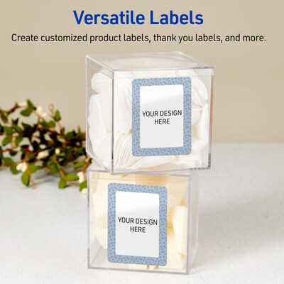Avery Laser/Inkjet Rectangle Multipurpose Labels, 4" x 3-1/3", White, 40/Pack (S00-F8J)