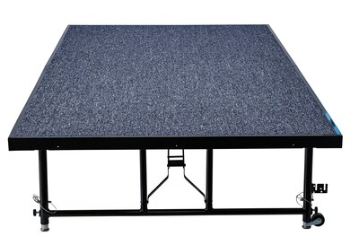 NPS 24" - 32" Height Adjustable Transfix Stage Platform, 4' x 8', Blue Carpet (TFXS48962432C04)