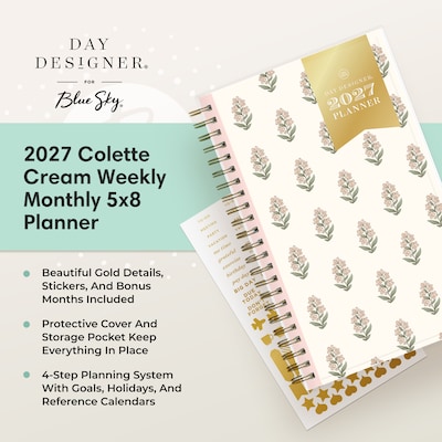 2027 Blue Sky Day Designer 5" x 8" Weekly & Monthly Planner (163812)