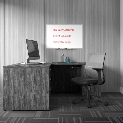 TRU RED™ Melamine Dry Erase Board, Gray Frame, 3' x 2' (TR59355)