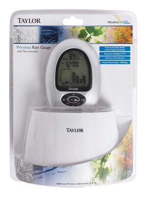 Taylor Wireless Digital Rain Gauge with Thermometer