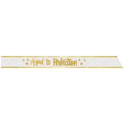 Party City Aged to Perfection Sash, Gold/Silver (AM3400006-NS)