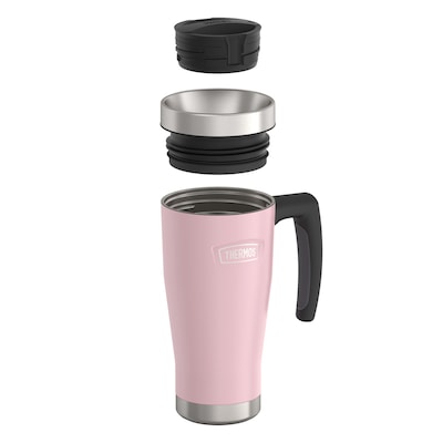 Thermos Icon Stainless Steel Travel Mug, 16 oz., Sunset Pink, (THRIS1002SP4)