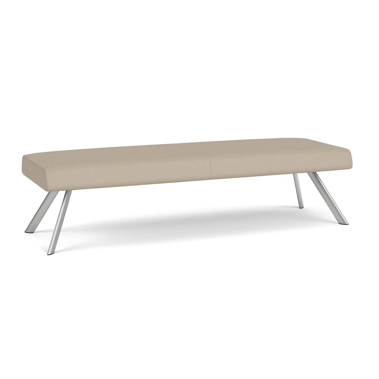 Lesro Willow Vinyl 3-Seat Bench, Patriot Plus Concrete/Silver (WL3001.SSV-01PPCN)