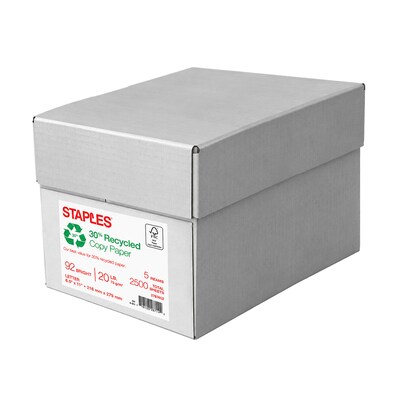 Staples Computer Paper 9.5 x 11-Inch, 2-Part 15 lbs. 100 Bright, White/Canary 1650-Sheets/CT