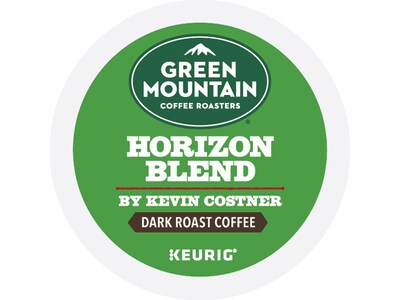 Green Mountain Coffee Roasters Horizon Blend by Kevin Costner Coffee, Keurig K-Cup Pod, Dark Roast,