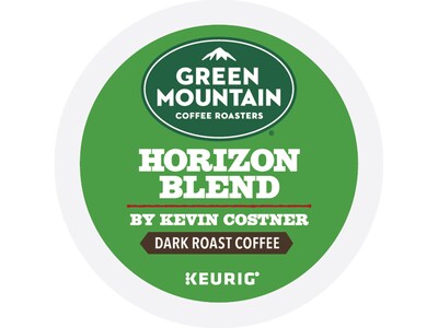 Green Mountain Coffee Roasters Horizon Blend by Kevin Costner Coffee, Keurig K-Cup Pod, Dark Roast, 24/Carton (5000379575)