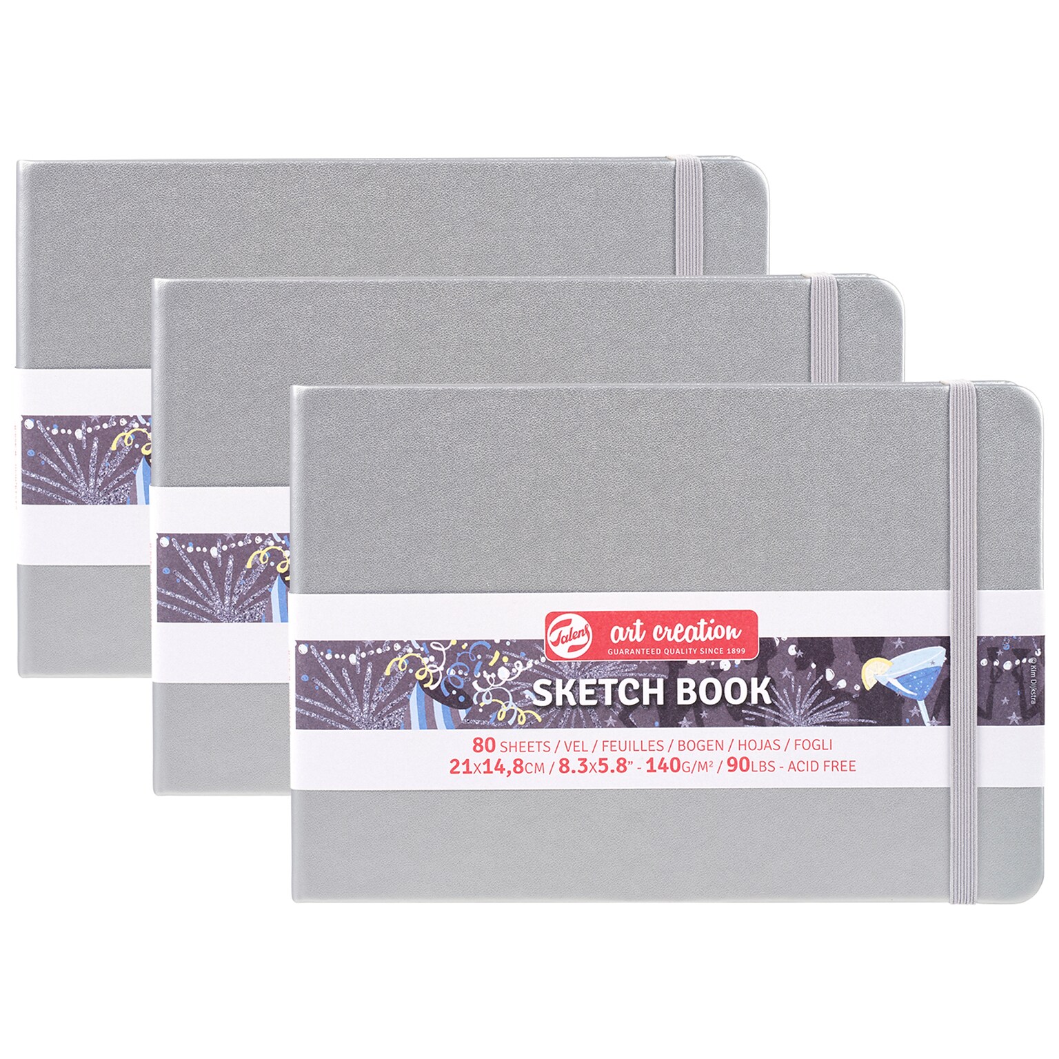 Talens Art Creation 8.3 x 5.8 Sketch Book, 80 Sheets/Book, 3/Bundle (TLN9314045M-3)