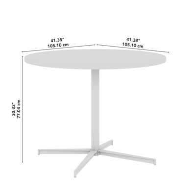 Bush Business Furniture 42"W Round Conference Table, Natural Elm (99XTB42RNE)
