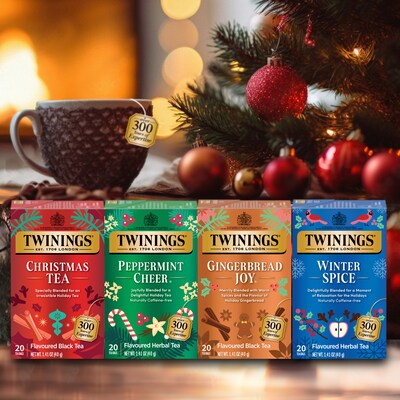 Twinings Christmas Tea Caffeinated Black Tea Bags, 20/Box (F06301)