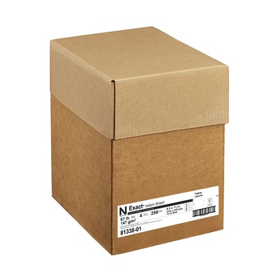 Exact Vellum Bristol 8.5 x 11 Color Cardstock Paper, 67 lbs., Canary, 250 Sheets/Ream, 4 Reams/Carton (81338-01)