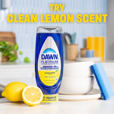 Dawn Platinum EZ-Squeeze Dish Soap, Clean Lemon, 24.3 fl. oz. (11819)
